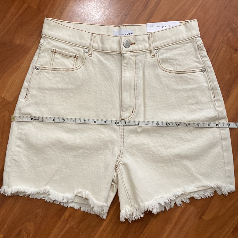 LOFT High-Waist Boyfriend Denim Shorts - Picture 13 of 13